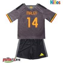Camiseta AS Roma Donyell Malen #14 Tercera Equipación para niños 2026-27 manga corta (+ pantalones cortos)